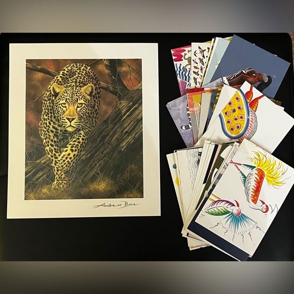 Signed Artist Animal Print & Animal Themed Artwork Postcards - Picture 1 of 4